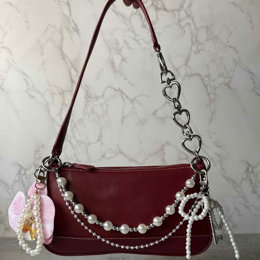 Red Y2K Coach Demi Shoulder Bag